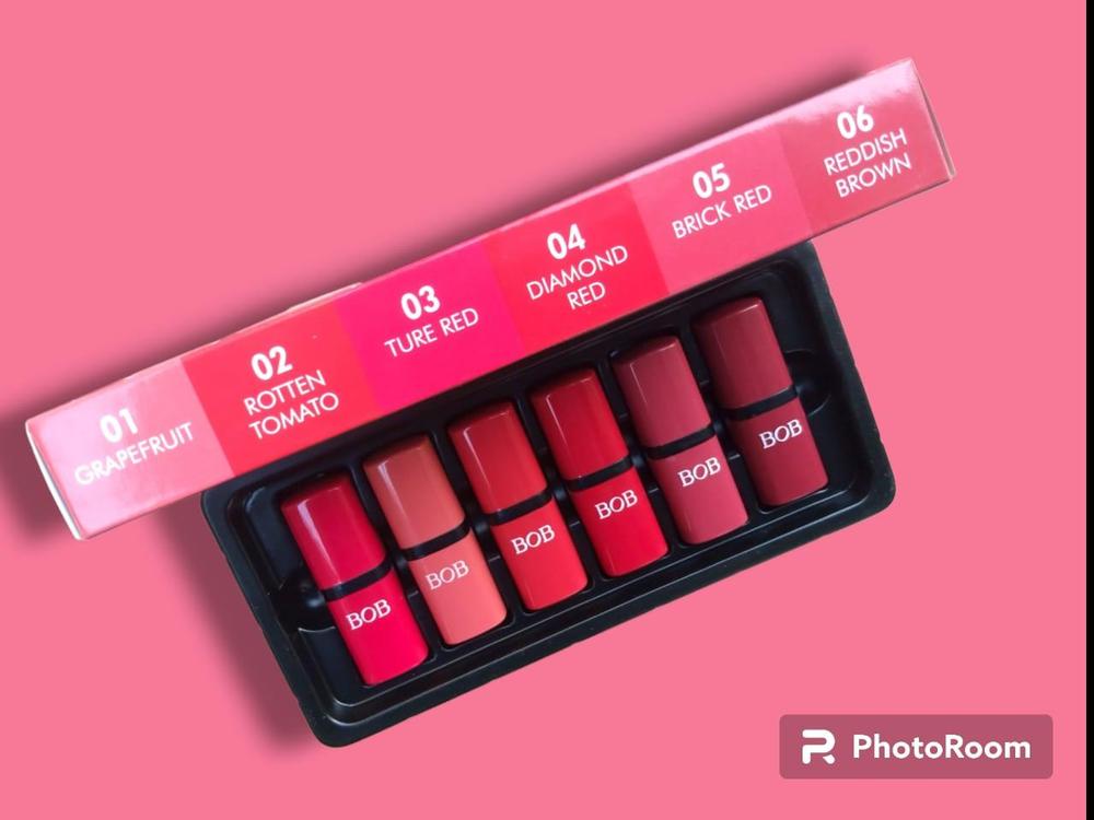 Matte Lipstick, 6 in 1