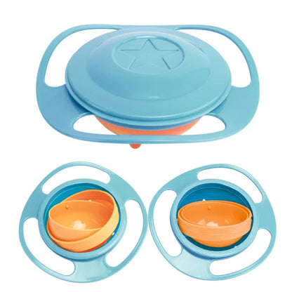 Spill-Proof 360° Gyro Bowl – Fun & Easy Feeding for Kids (Random Colors)