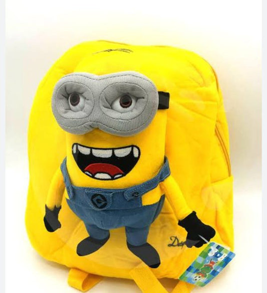 Mini Cartoon Plush Soft Toy With Bags For Kids (random Design)