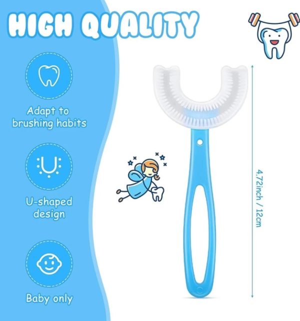 Big Size U-Shaped Baby Toothbrush | Toddlers Teeth Cleaning Brush