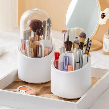 Rotating Makeup Brush Holder: Dust-proof Makeup Holder