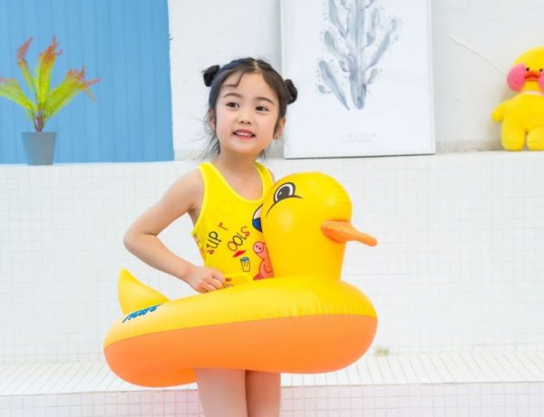 Duck Baby Floats Tube, Inflatable Duck Pool Float, Baby Floating Seat