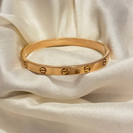 Gold Love Bangle Kara | Women's Fashion Bracelet