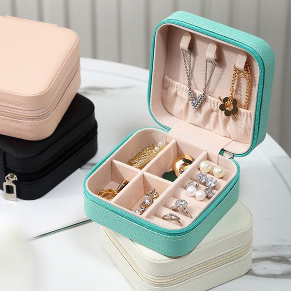 Leather Jewelry & Beauty Organizer Box