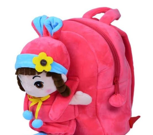 Mini Cartoon Plush Soft Toy With Bags For Kids (random Design)