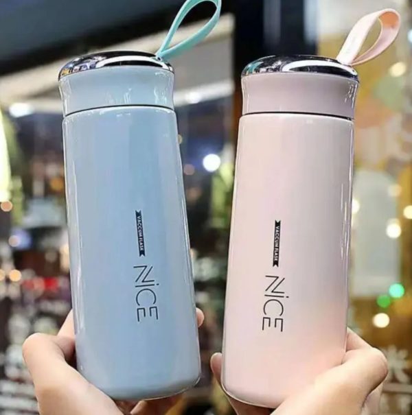 Nice Water Bottle | Mini Vacuum Flask Bottle With Temperature Resistant – 500ml (random Colors)