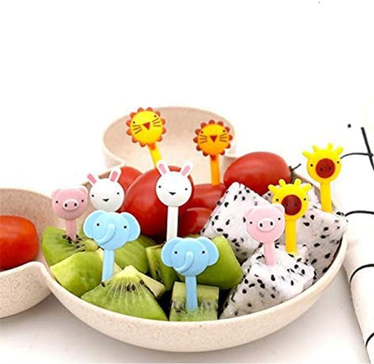 Set of 10 Kids Fruit Forks – Fun & Colorful Designs (Random Styles)